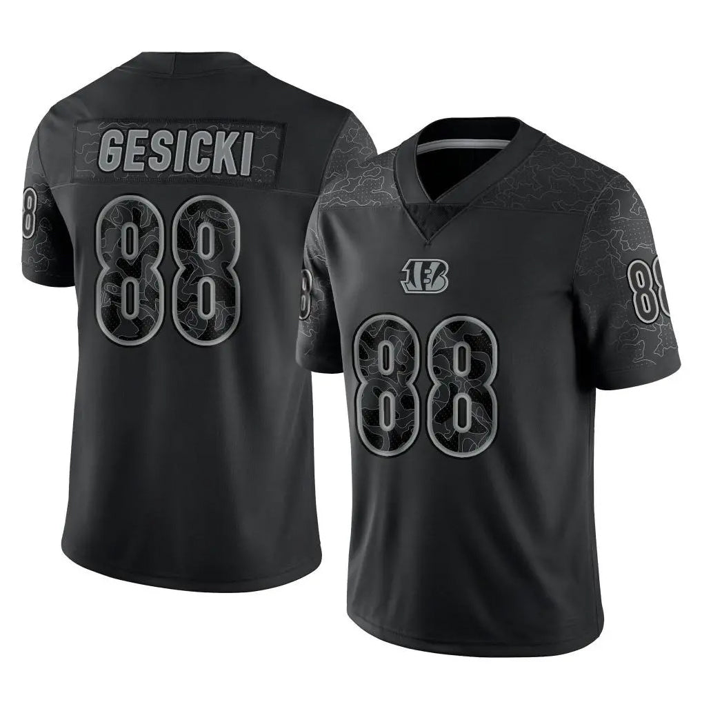 Ncoe C.Bengals #88 Mike Gesicki Player Black Reflective Limited Game Stitched Jerseys