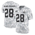 Ncoe C.Browns #28 Emmanuel McNeil-Warren Player Arctic Camo Salute to Service Limited Home Game Stitched Jerseys