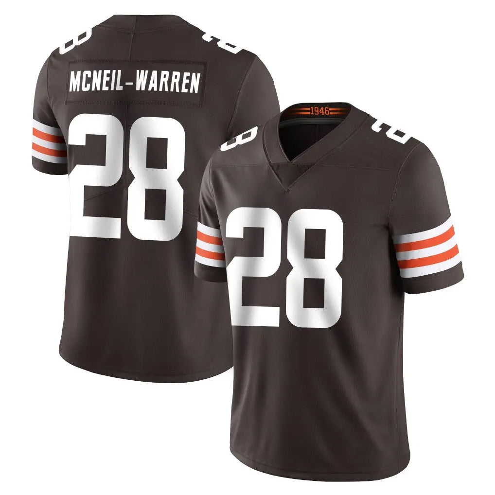Ncoe C.Browns #28 Emmanuel McNeil-Warren Player Brown Color Vapor Untouchable Limited Home Game Stitched Jerseys