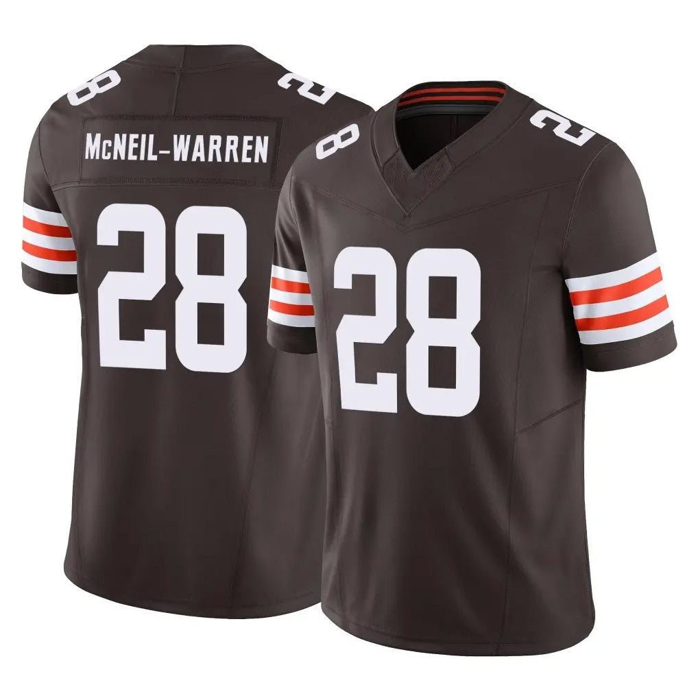 Ncoe C.Browns #28 Emmanuel McNeil-Warren Player Brown Vapor F.U.S.E. Limited Home Game Stitched Jerseys