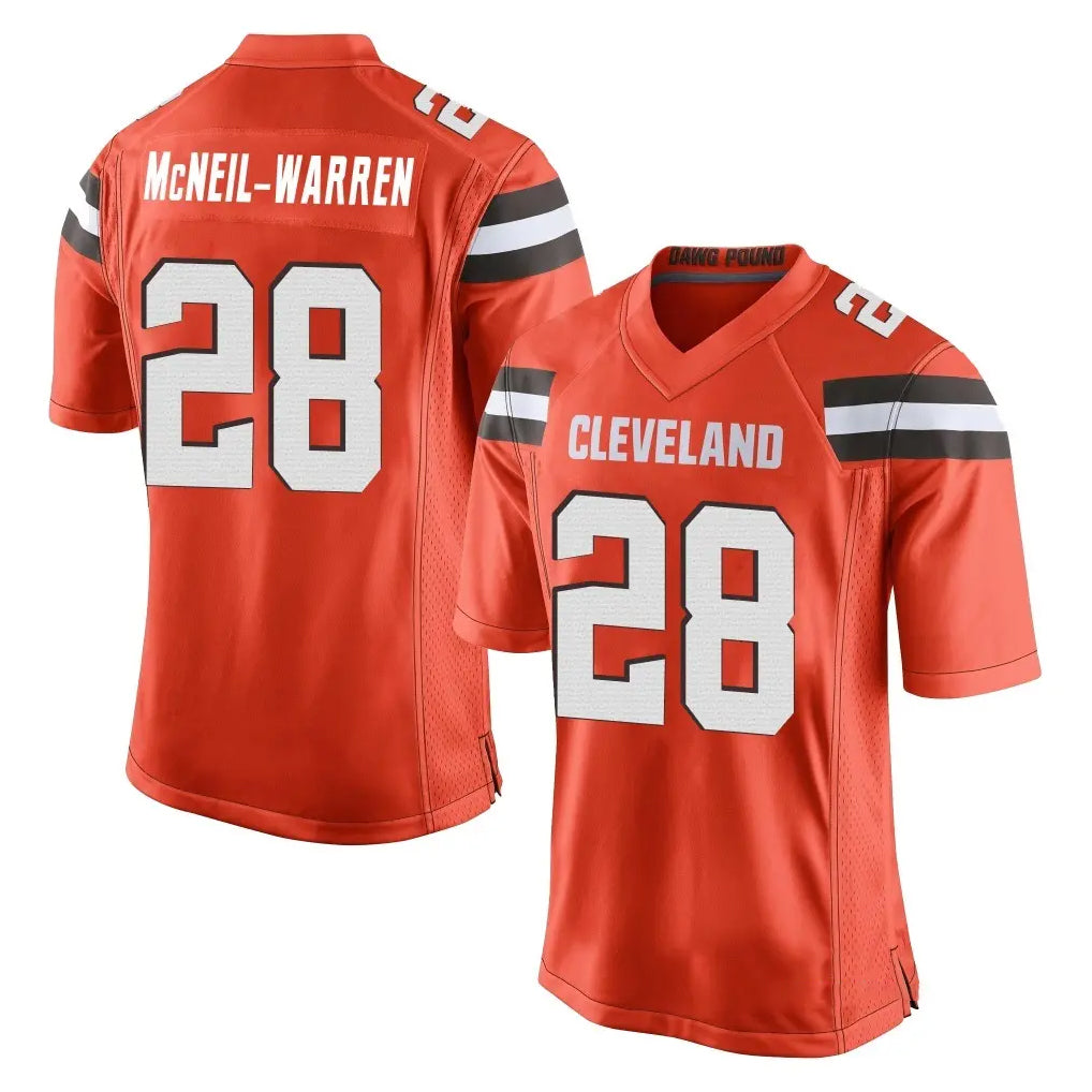Ncoe C.Browns #28 Emmanuel McNeil-Warren Player Orange Home Game Stitched Jerseys