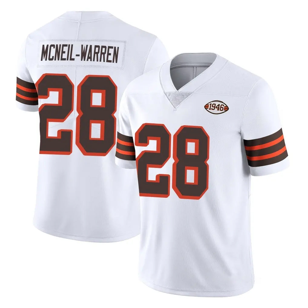 Ncoe C.Browns #28 Emmanuel McNeil-Warren Player White Limited  Vapor 1946 Collection Alternate Game Stitched Jerseys