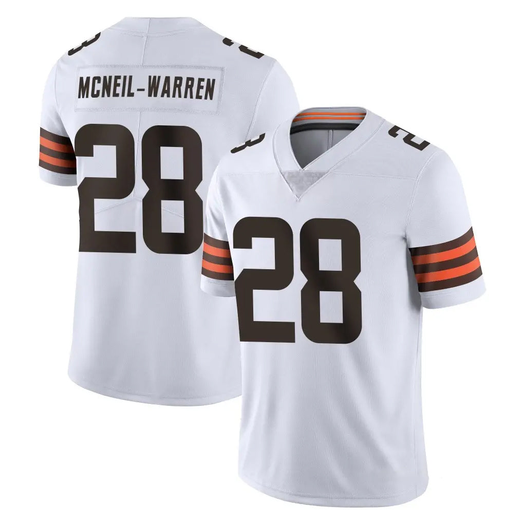 Ncoe C.Browns #28 Emmanuel McNeil-Warren Player White Vapor Untouchable Limited Home Game Stitched Jerseys