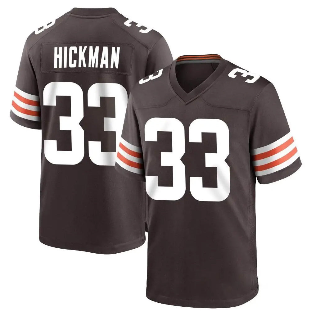 Ncoe C.Browns #33 Ronnie Hickman Player Brown Home Game Stitched Jerseys