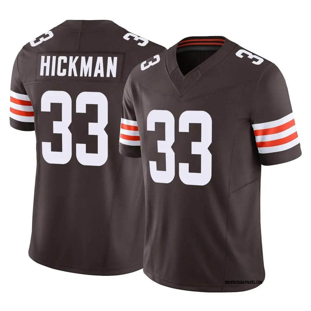 Ncoe C.Browns #33 Ronnie Hickman Player Brown Vapor F.U.S.E. Limited Home Game Stitched Jerseys