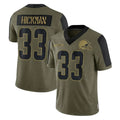 Ncoe C.Browns #33 Ronnie Hickman Player Olive Salute to Service Limited Home Game Stitched Jerseys