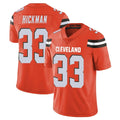 Ncoe C.Browns #33 Ronnie Hickman Player Orange Alternate Vapor Untouchable Limited Home Game Stitched Jerseys