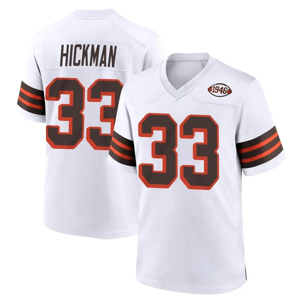 Ncoe C.Browns #33 Ronnie Hickman Player White Alternate Home Game Stitched Jerseys