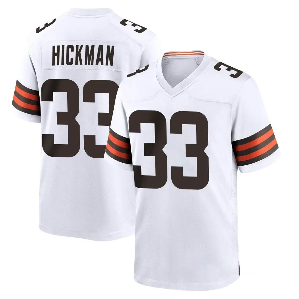 Ncoe C.Browns #33 Ronnie Hickman Player White Home Game Stitched Jerseys