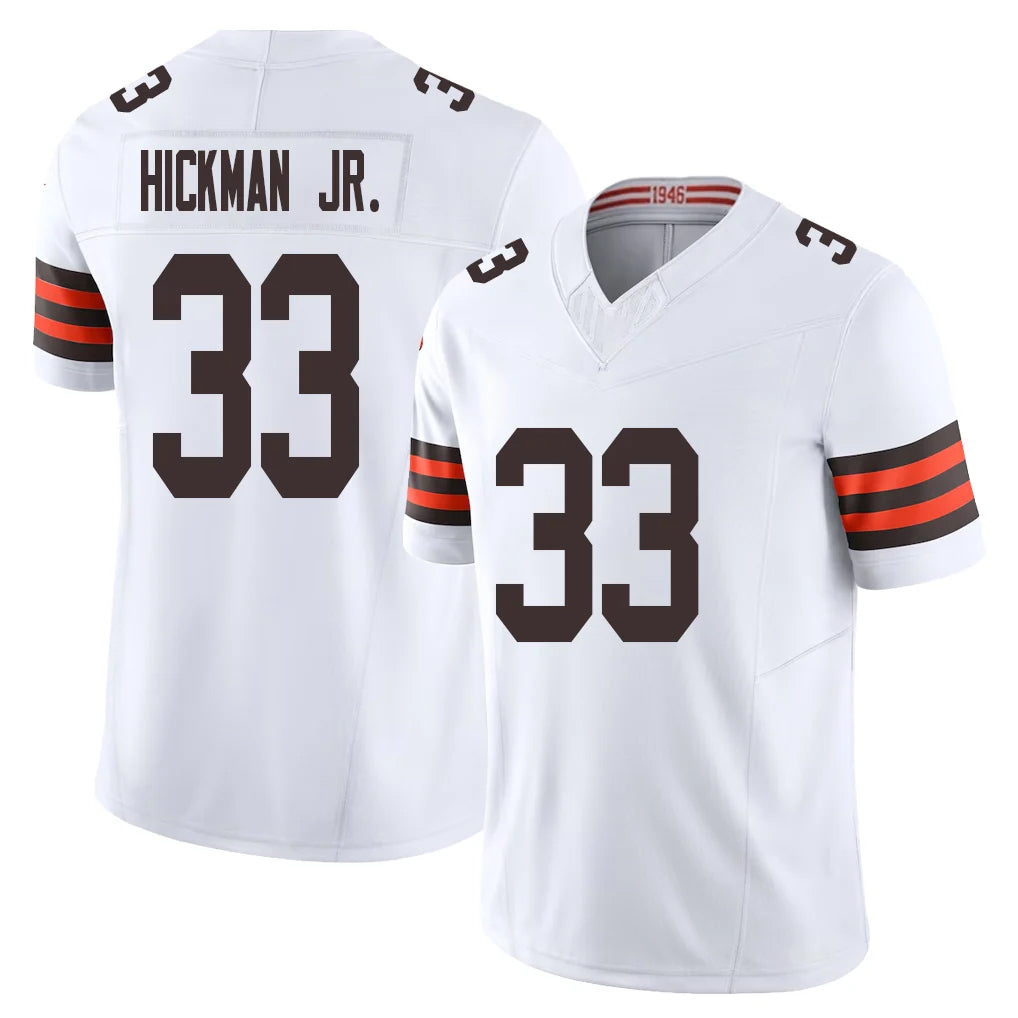 Ncoe C.Browns #33 Ronnie Hickman Player White Vapor F.U.S.E. Limited Home Game Stitched Jerseys