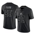 Ncoe C.Browns #55 Spencer Fano Player Black Reflective Home Game Stitched Jerseys