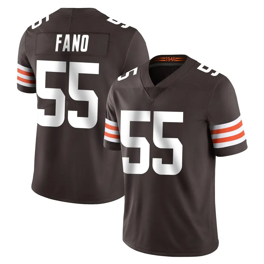 Ncoe C.Browns #55 Spencer Fano Player Brown Color Vapor Untouchable Limited Home Game Stitched Jerseys