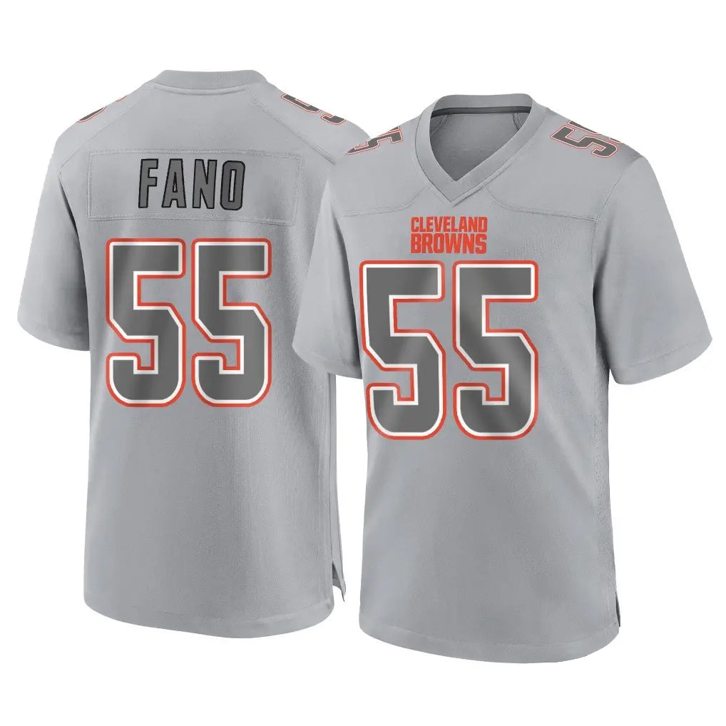 Ncoe C.Browns #55 Spencer Fano Player Gray Atmosphere Fashion Game Stitched Jerseys