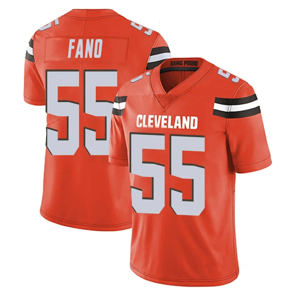 Ncoe C.Browns #55 Spencer Fano Player Orange Alternate Vapor Untouchable Limited Home Game Stitched Jerseys