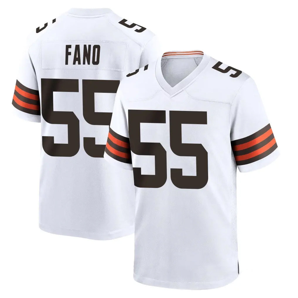 Ncoe C.Browns #55 Spencer Fano Player White Home Game Stitched Jerseys