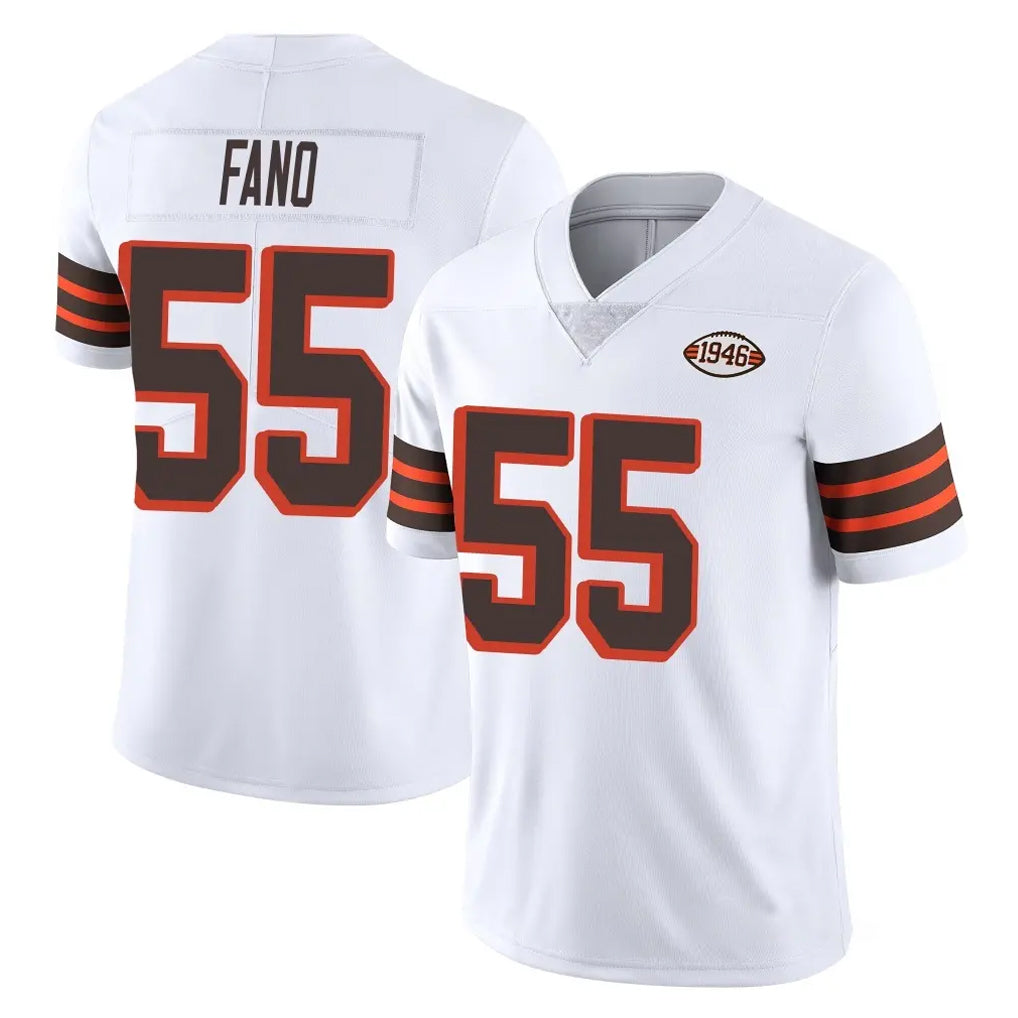Ncoe C.Browns #55 Spencer Fano Player White Limited  Vapor 1946 Collection Alternate Game Stitched Jerseys