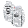 Ncoe C.Browns #5 Quincy Williams Player Arctic Camo Salute to Service Hoodies Limited Game Stitched Jerseys