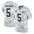 Ncoe C.Browns #5 Quincy Williams Player Arctic Camo Salute to Service Limited Home Game Stitched Jerseys