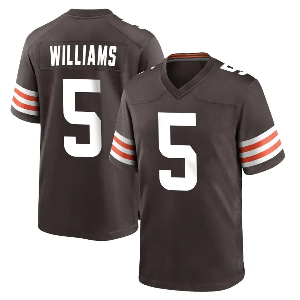 Ncoe C.Browns #5 Quincy Williams Player Brown Home Game Stitched Jerseys