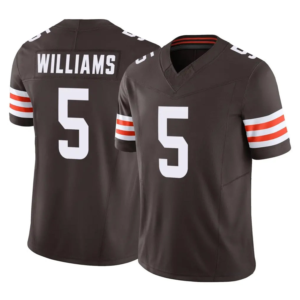 Ncoe C.Browns #5 Quincy Williams Player Brown Vapor F.U.S.E. Limited Home Game Stitched Jerseys