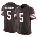 Ncoe C.Browns #5 Quincy Williams Player Brown Vapor F.U.S.E. Limited Home Game Stitched Jerseys