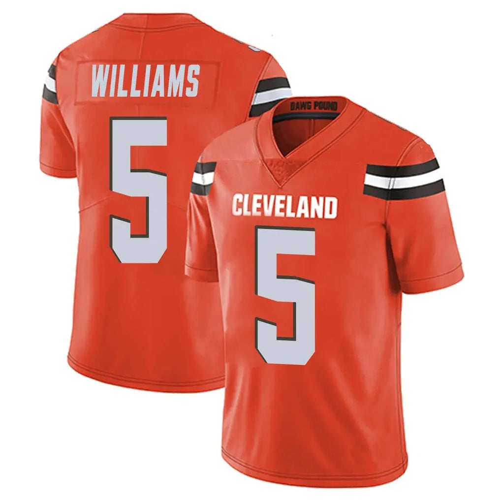 Ncoe C.Browns #5 Quincy Williams Player Orange Alternate Vapor Untouchable Limited Home Game Stitched Jerseys