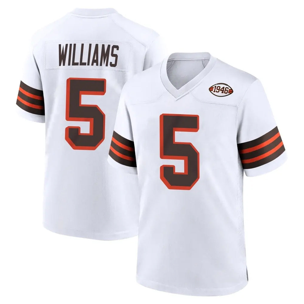 Ncoe C.Browns #5 Quincy Williams Player White Alternate Home Game Stitched Jerseys