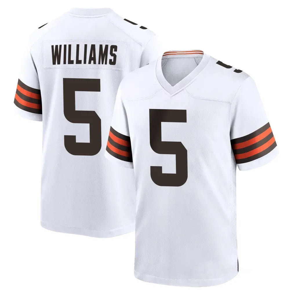 Ncoe C.Browns #5 Quincy Williams Player White Home Game Stitched Jerseys