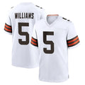 Ncoe C.Browns #5 Quincy Williams Player White Home Game Stitched Jerseys