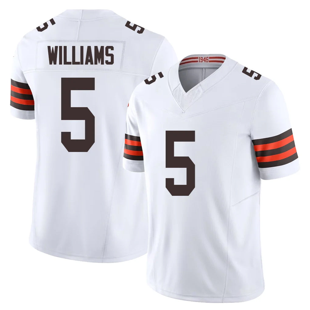 Ncoe C.Browns #5 Quincy Williams Player White Vapor F.U.S.E. Limited Home Game Stitched Jerseys