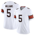 Ncoe C.Browns #5 Quincy Williams Player White Vapor F.U.S.E. Limited Home Game Stitched Jerseys