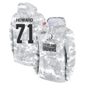 Ncoe C.Browns #71 Tytus Howard Player Arctic Camo Salute to Service Hoodies Limited Game Stitched Jerseys