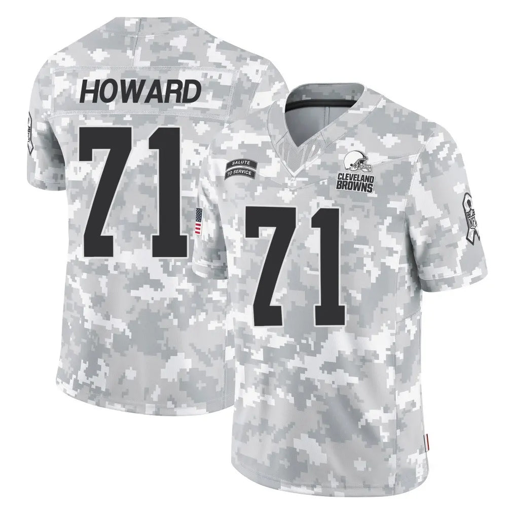 Ncoe C.Browns #71 Tytus Howard Player Arctic Camo Salute to Service Limited Home Game Stitched Jerseys