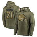 Ncoe C.Browns #71 Tytus Howard Player Olive Salute to Service Pullover Hoodies Home Game Stitched Jerseys