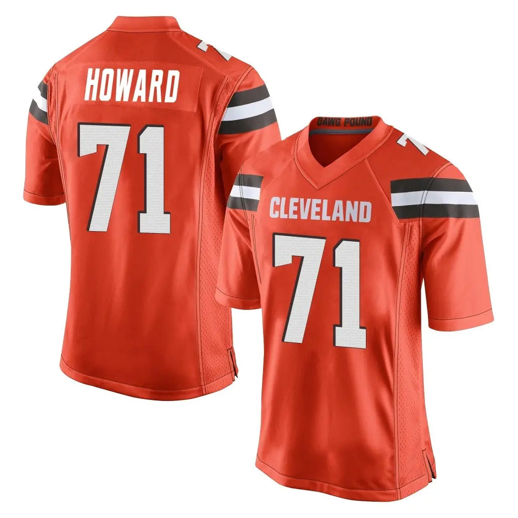 Ncoe C.Browns #71 Tytus Howard Player Orange Home Game Stitched Jerseys