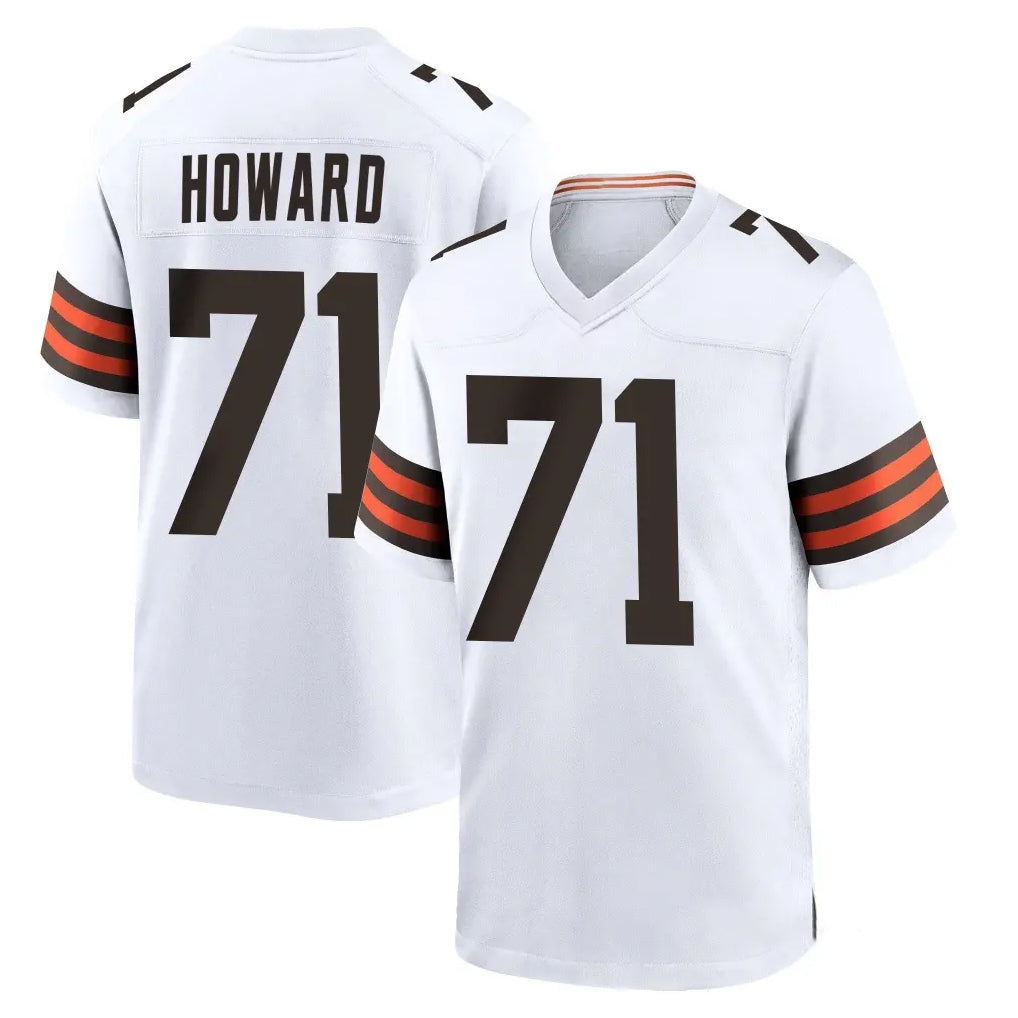 Ncoe C.Browns #71 Tytus Howard Player White Home Game Stitched Jerseys