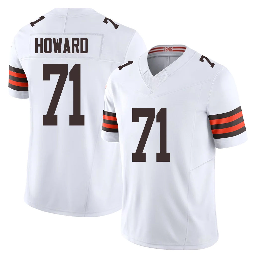Ncoe C.Browns #71 Tytus Howard Player White Vapor F.U.S.E. Limited Home Game Stitched Jerseys