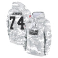 Ncoe C.Browns #74 Elgton Jenkins Player Arctic Camo Salute to Service Hoodies Limited Game Stitched Jerseys