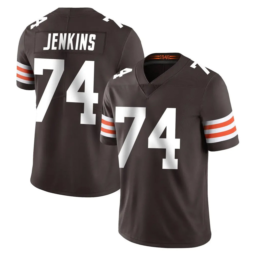 Ncoe C.Browns #74 Elgton Jenkins Player Brown Color Vapor Untouchable Limited Home Game Stitched Jerseys