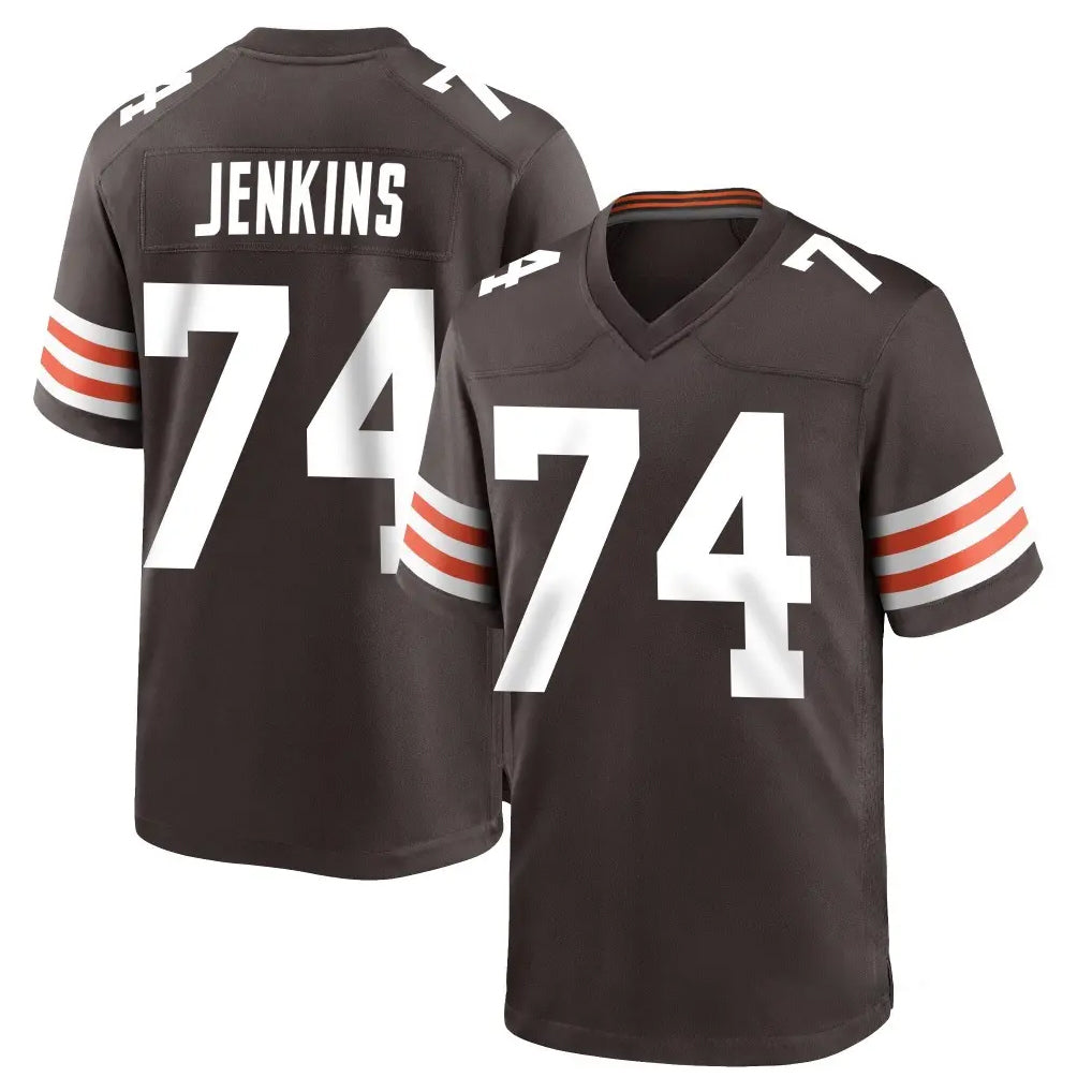 Ncoe C.Browns #74 Elgton Jenkins Player Brown Home Game Stitched Jerseys