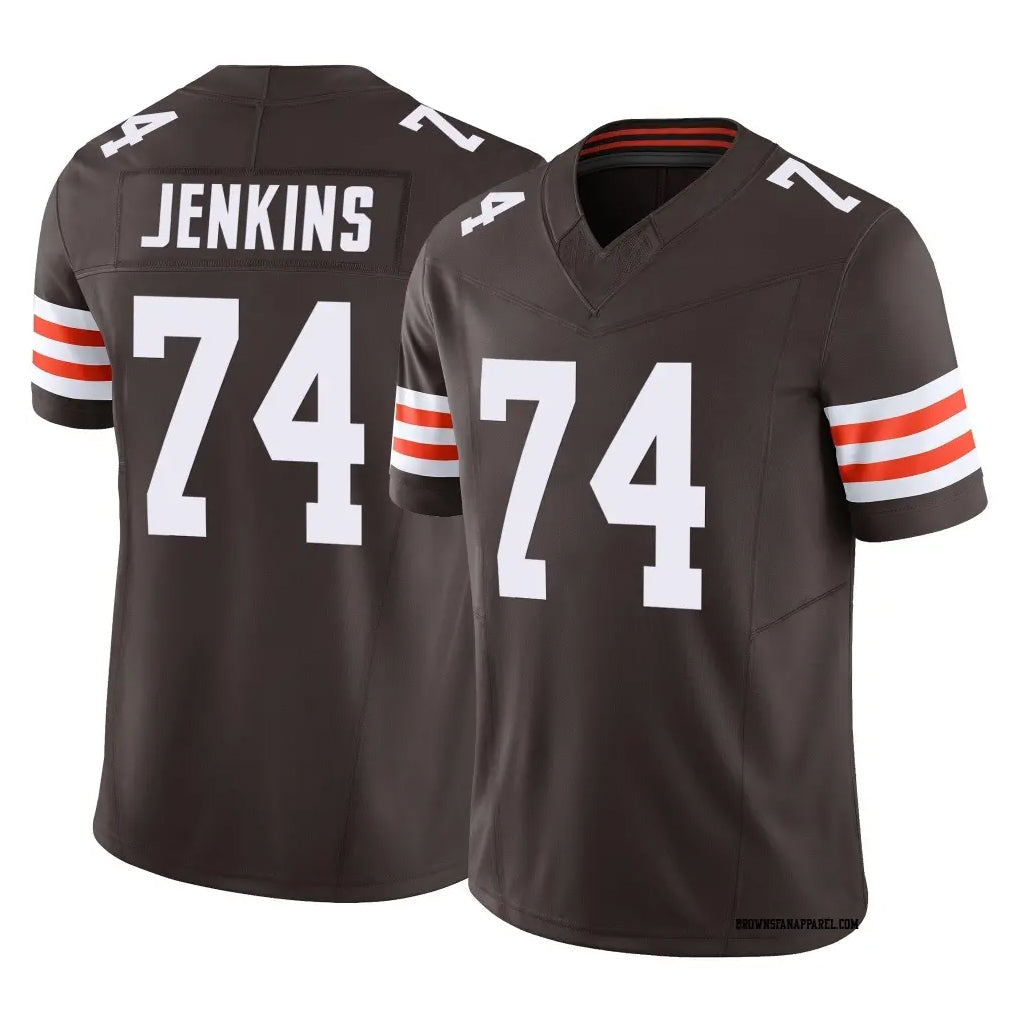 Ncoe C.Browns #74 Elgton Jenkins Player Brown Vapor F.U.S.E. Limited Home Game Stitched Jerseys