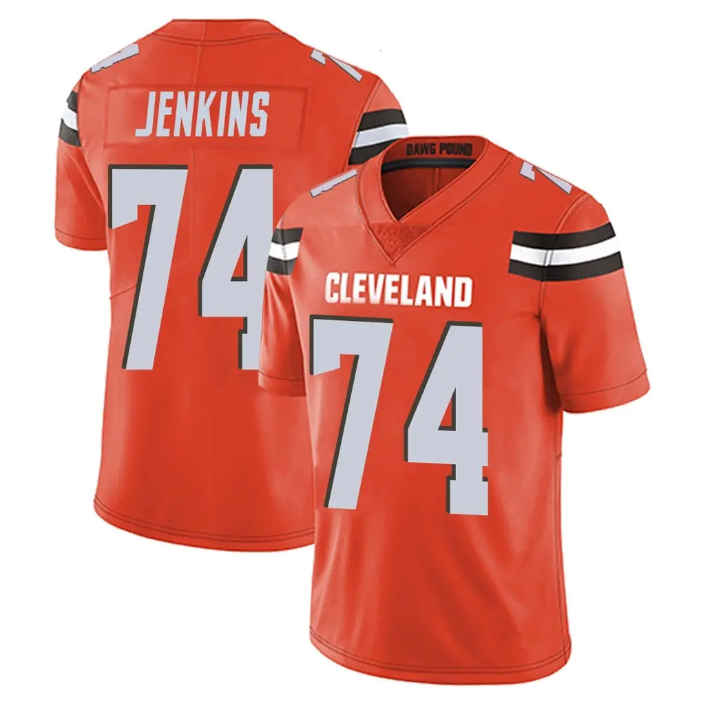Ncoe C.Browns #74 Elgton Jenkins Player Orange Alternate Vapor Untouchable Limited Home Game Stitched Jerseys