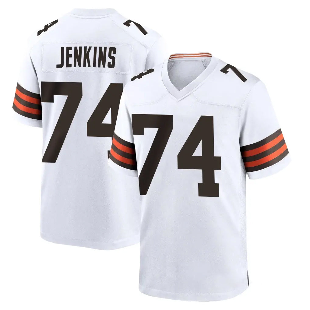 Ncoe C.Browns #74 Elgton Jenkins Player White Home Game Stitched Jerseys