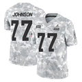 Ncoe C.Browns #77 Zion Johnson Player Arctic Camo Salute to Service Limited Home Game Stitched Jerseys