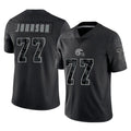 Ncoe C.Browns #77 Zion Johnson Player Black Reflective Home Game Stitched Jerseys