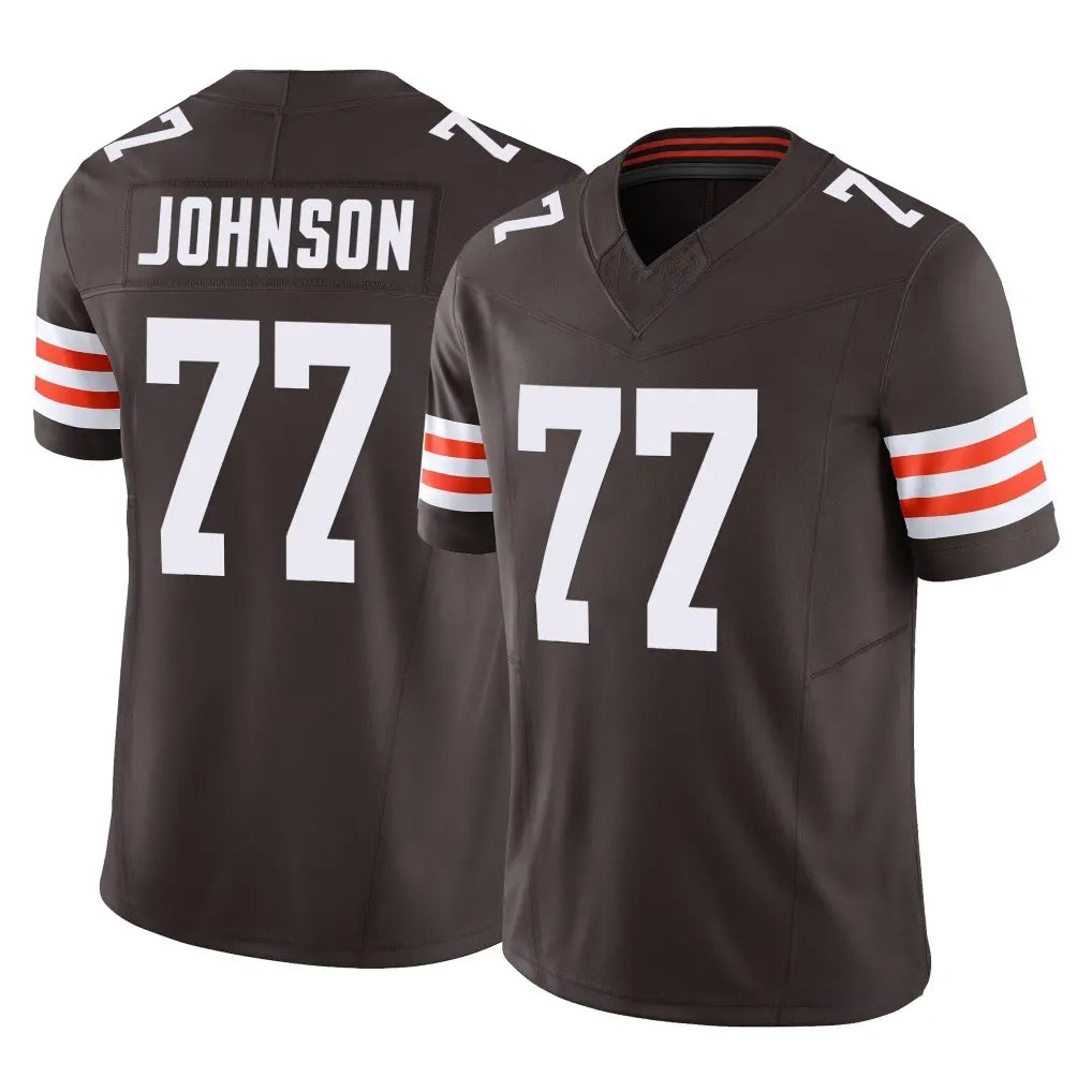 Ncoe C.Browns #77 Zion Johnson Player Brown Vapor F.U.S.E. Limited Home Game Stitched Jerseys