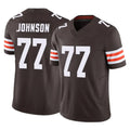 Ncoe C.Browns #77 Zion Johnson Player Brown Vapor F.U.S.E. Limited Home Game Stitched Jerseys