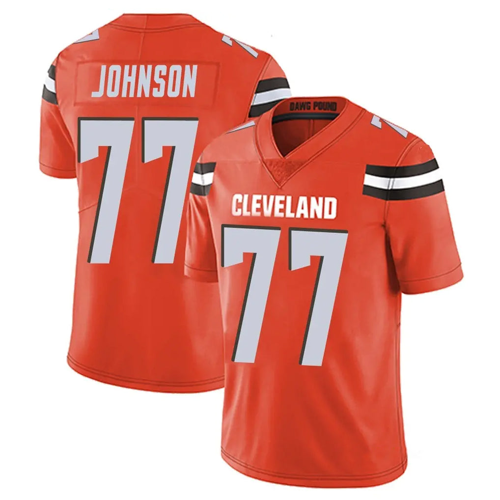 Ncoe C.Browns #77 Zion Johnson Player Orange Alternate Vapor Untouchable Limited Home Game Stitched Jerseys