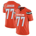 Ncoe C.Browns #77 Zion Johnson Player Orange Alternate Vapor Untouchable Limited Home Game Stitched Jerseys