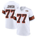 Ncoe C.Browns #77 Zion Johnson Player White Alternate Home Game Stitched Jerseys